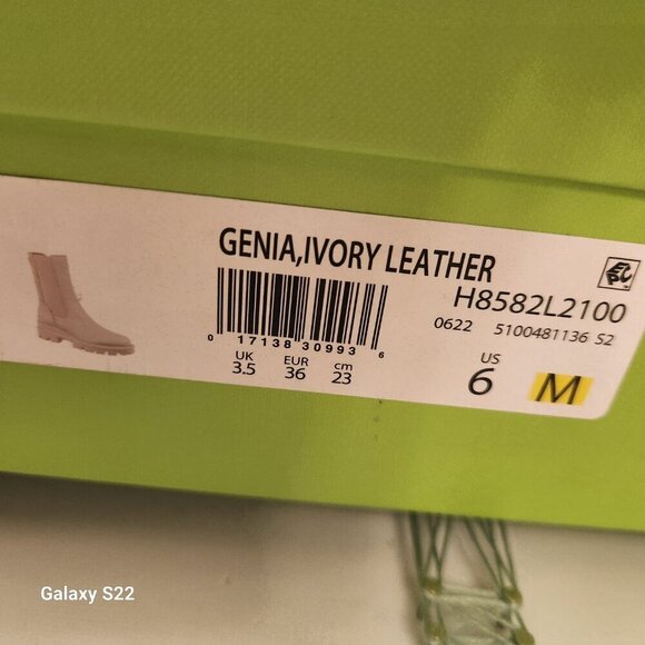 Sam Edelman Genia back zip Chelsea lug boot in Ivory leather. NIB. Size Various - Picture 12 of 13